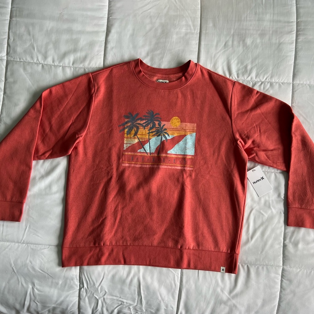 NWT Hurley - Sapphire Sun Girlfriend Fleece Crew Neck Sweatshirt